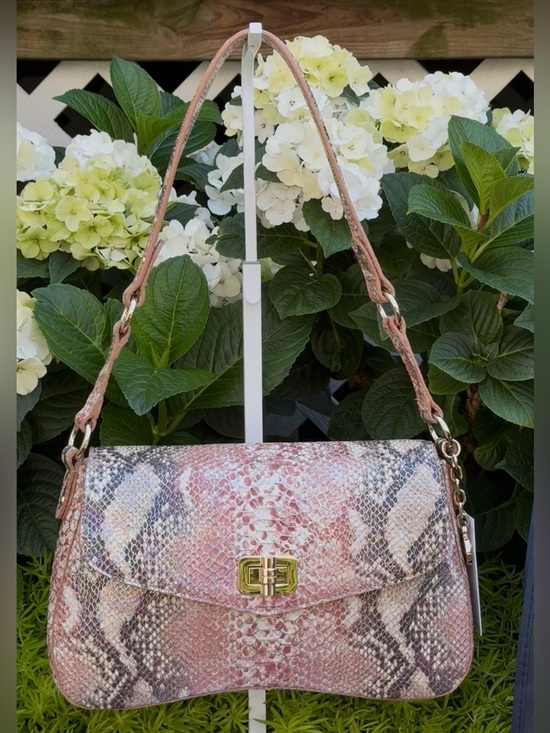 Brahmin Handbags - Brahmin Nerida Shoulder Bag Multi Skyterra Pink Gold Leather